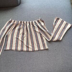 ZARA flowy striped cropped top